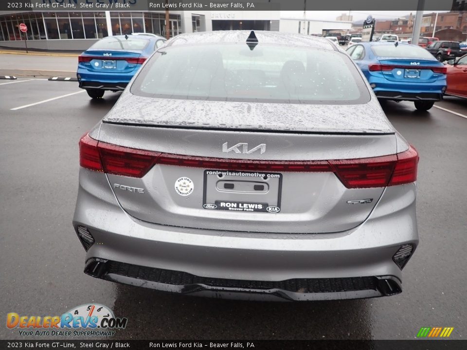2023 Kia Forte GT-Line Steel Gray / Black Photo #7