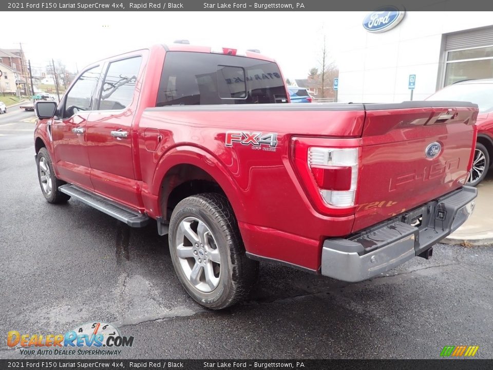 2021 Ford F150 Lariat SuperCrew 4x4 Rapid Red / Black Photo #3