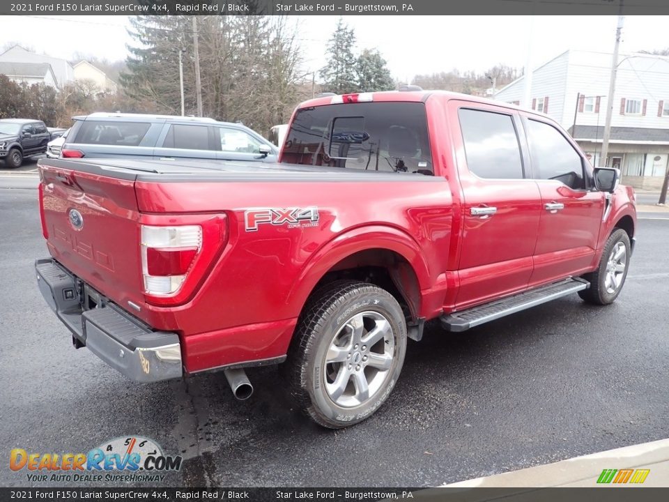 2021 Ford F150 Lariat SuperCrew 4x4 Rapid Red / Black Photo #5