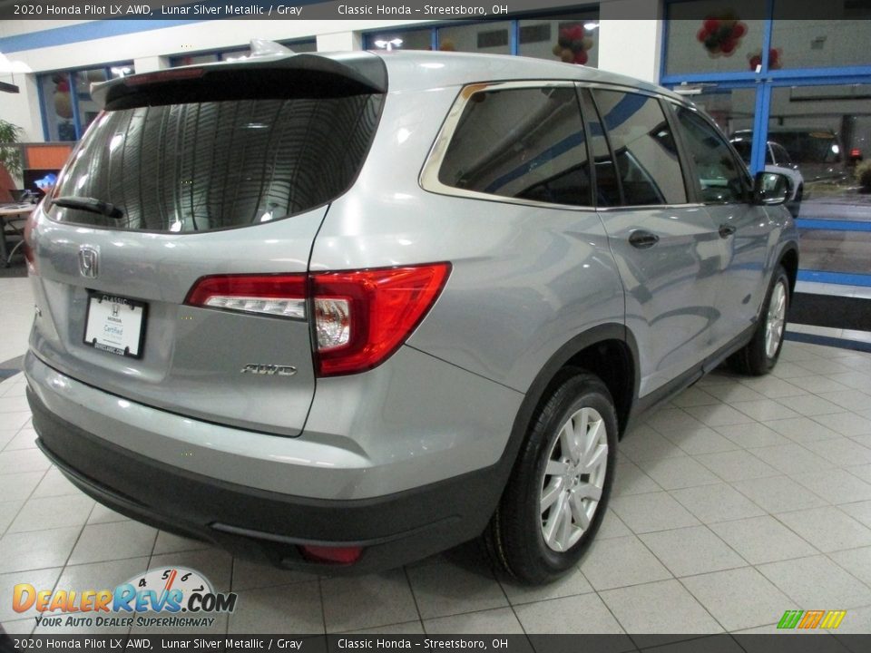 2020 Honda Pilot LX AWD Lunar Silver Metallic / Gray Photo #7