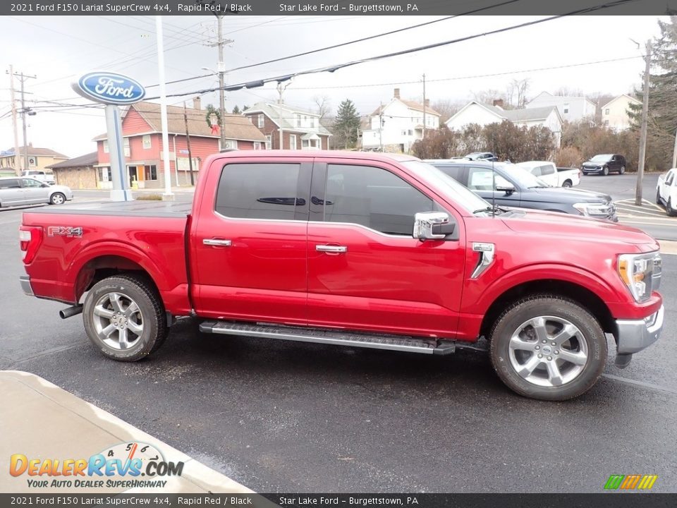 2021 Ford F150 Lariat SuperCrew 4x4 Rapid Red / Black Photo #6