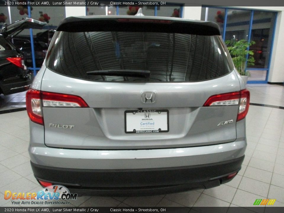 2020 Honda Pilot LX AWD Lunar Silver Metallic / Gray Photo #8