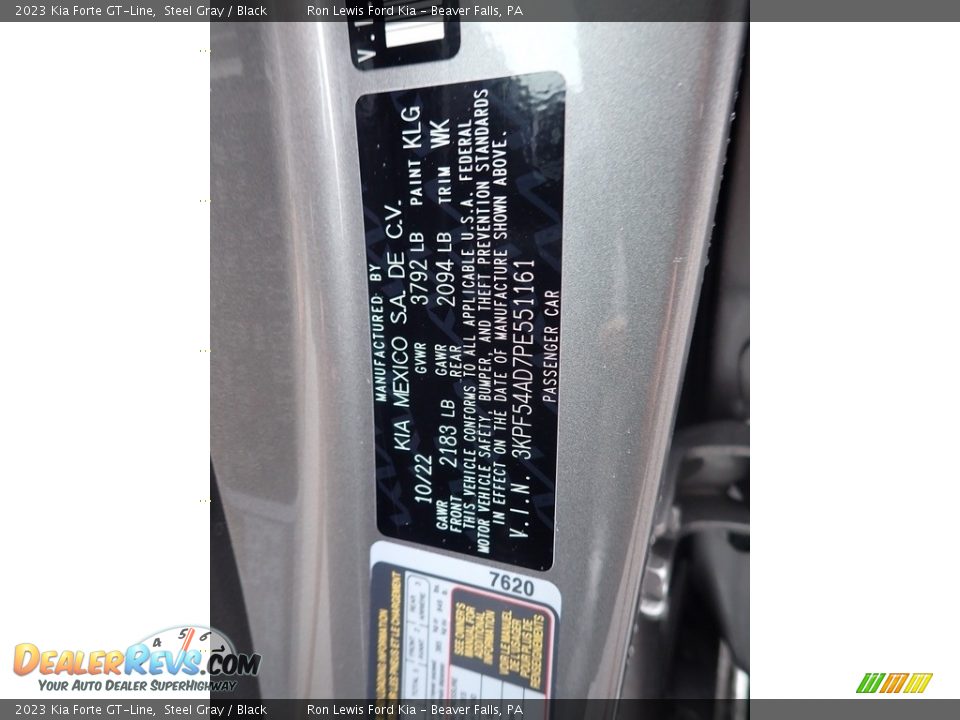 2023 Kia Forte GT-Line Steel Gray / Black Photo #20