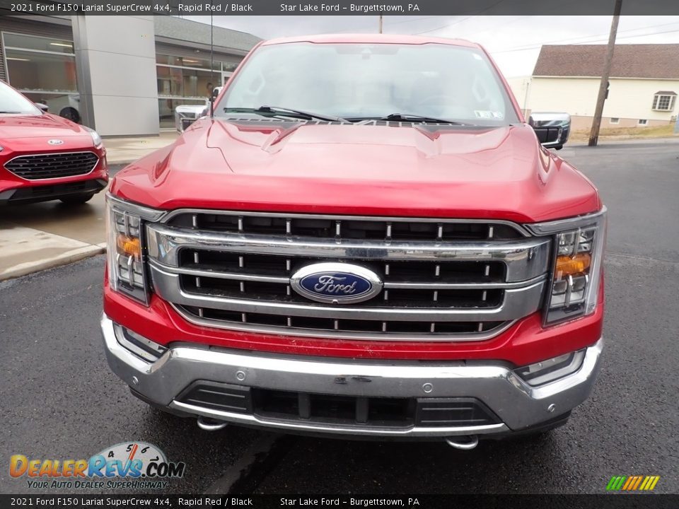 2021 Ford F150 Lariat SuperCrew 4x4 Rapid Red / Black Photo #8