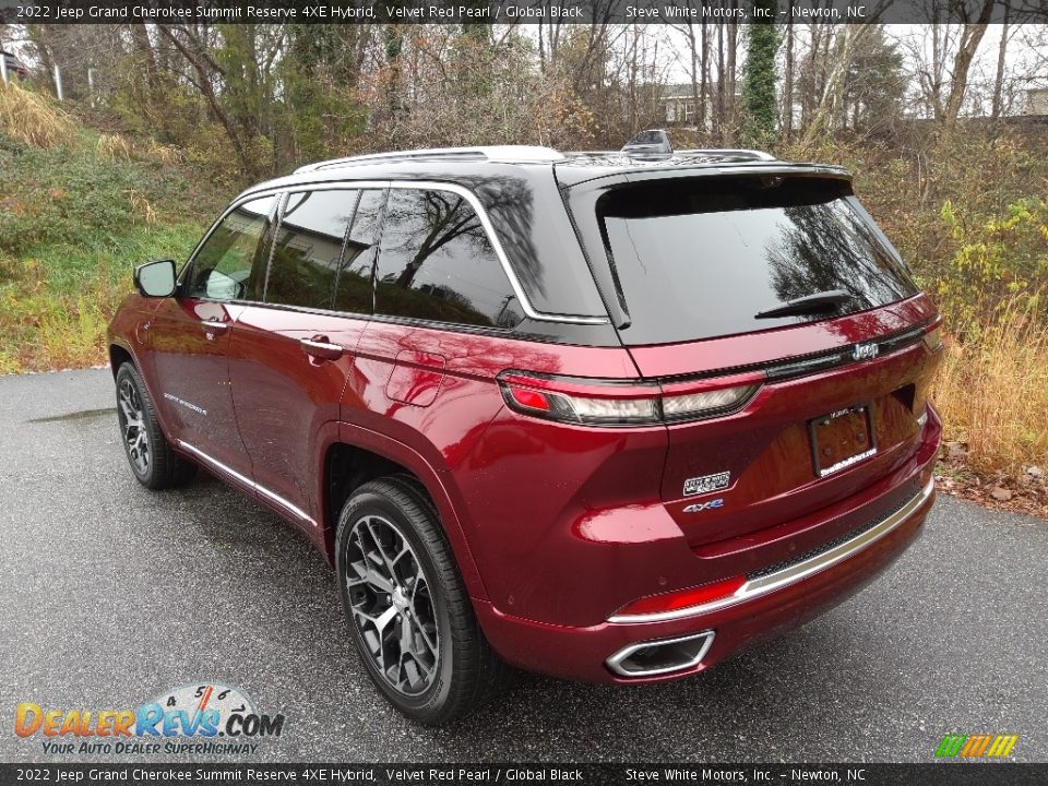 2022 Jeep Grand Cherokee Summit Reserve 4XE Hybrid Velvet Red Pearl / Global Black Photo #8