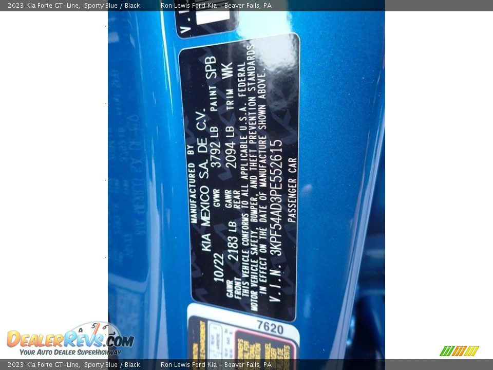 2023 Kia Forte GT-Line Sporty Blue / Black Photo #20