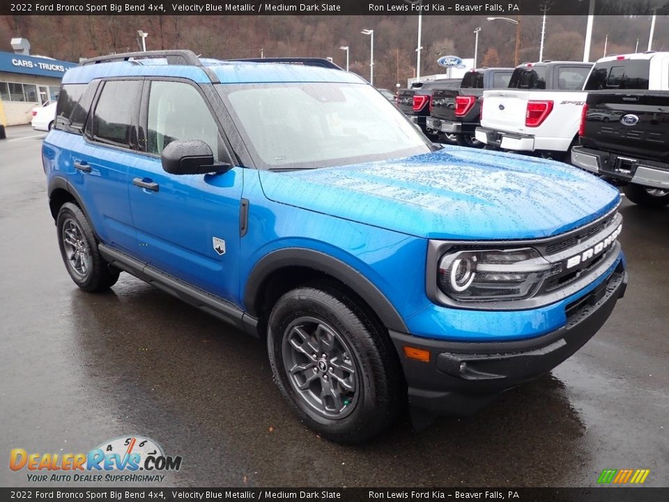 2022 Ford Bronco Sport Big Bend 4x4 Velocity Blue Metallic / Medium Dark Slate Photo #2