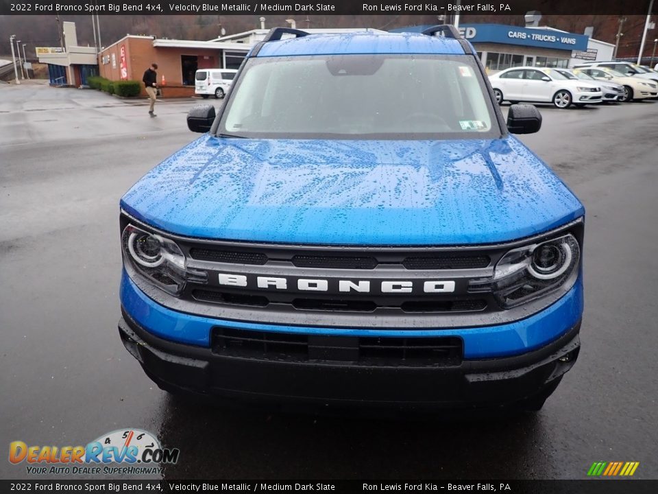 2022 Ford Bronco Sport Big Bend 4x4 Velocity Blue Metallic / Medium Dark Slate Photo #3