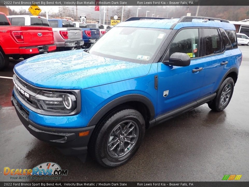 2022 Ford Bronco Sport Big Bend 4x4 Velocity Blue Metallic / Medium Dark Slate Photo #4