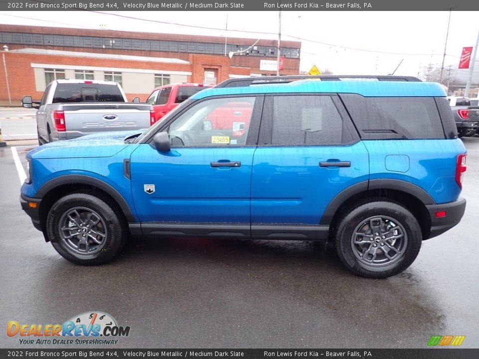 2022 Ford Bronco Sport Big Bend 4x4 Velocity Blue Metallic / Medium Dark Slate Photo #5