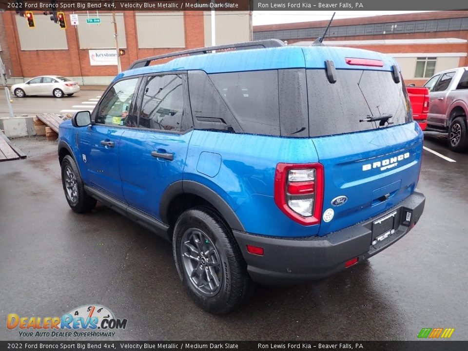 2022 Ford Bronco Sport Big Bend 4x4 Velocity Blue Metallic / Medium Dark Slate Photo #6