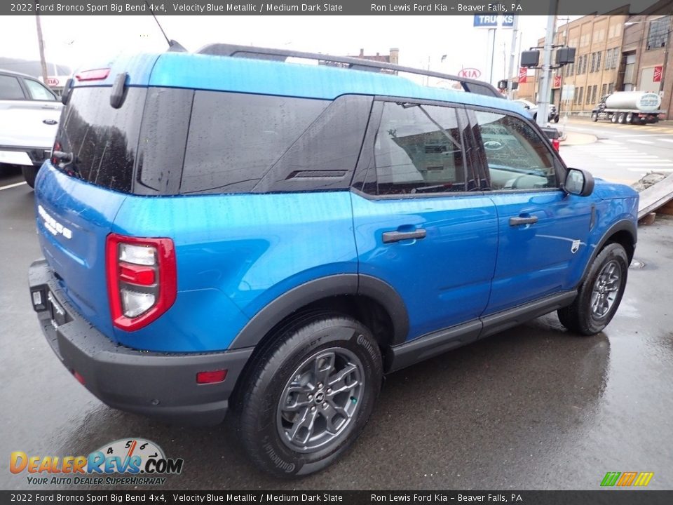 2022 Ford Bronco Sport Big Bend 4x4 Velocity Blue Metallic / Medium Dark Slate Photo #8
