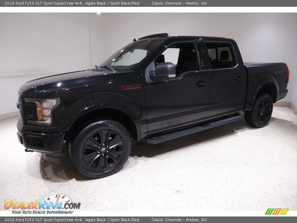 2019 Ford F150 XLT Sport SuperCrew 4x4 Agate Black / Sport Black/Red Photo #3