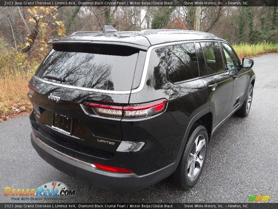 2023 Jeep Grand Cherokee L Limited 4x4 Diamond Black Crystal Pearl / Wicker Beige/Global Black Photo #6