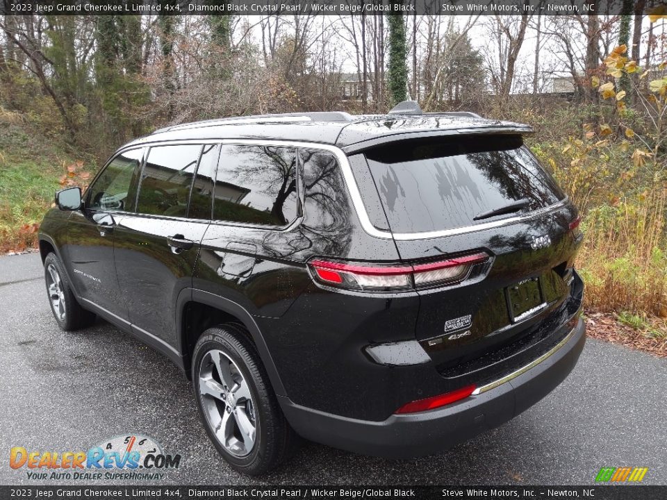 2023 Jeep Grand Cherokee L Limited 4x4 Diamond Black Crystal Pearl / Wicker Beige/Global Black Photo #8