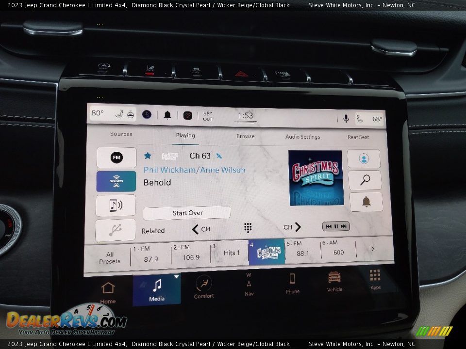 2023 Jeep Grand Cherokee L Limited 4x4 Diamond Black Crystal Pearl / Wicker Beige/Global Black Photo #25