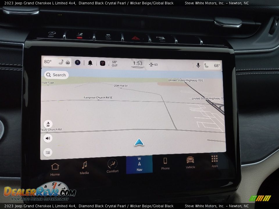 2023 Jeep Grand Cherokee L Limited 4x4 Diamond Black Crystal Pearl / Wicker Beige/Global Black Photo #26