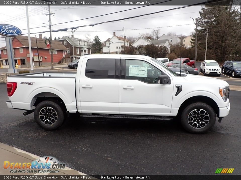 2022 Ford F150 XLT SuperCrew 4x4 Oxford White / Black Photo #6