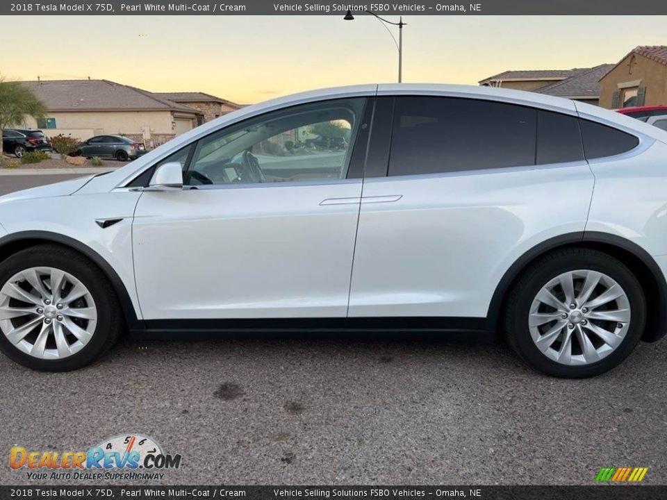 2018 Tesla Model X 75D Pearl White Multi-Coat / Cream Photo #1