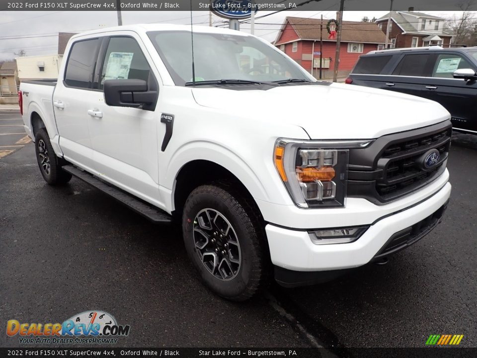 2022 Ford F150 XLT SuperCrew 4x4 Oxford White / Black Photo #7