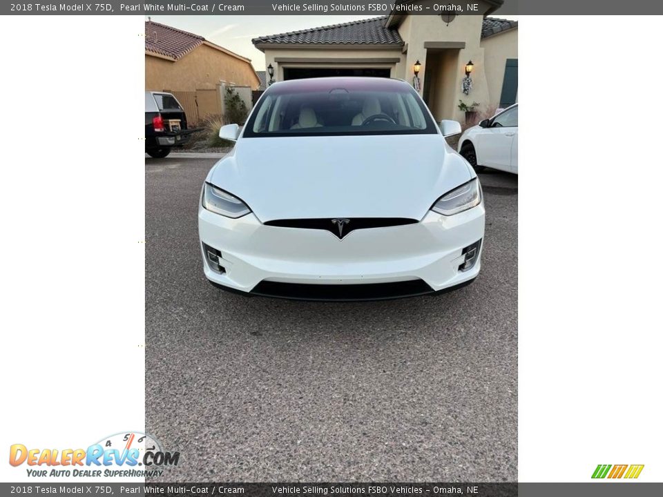 2018 Tesla Model X 75D Pearl White Multi-Coat / Cream Photo #2