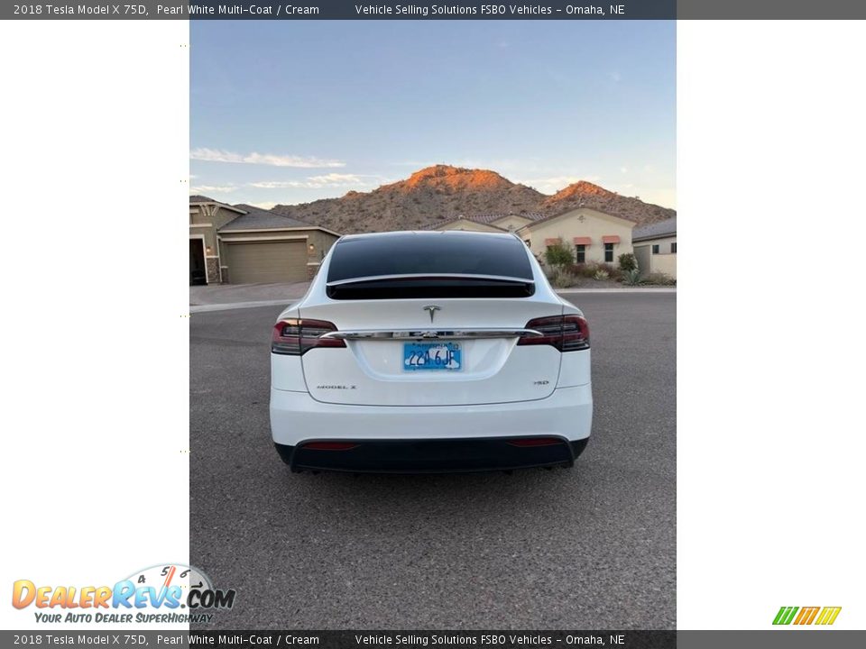 2018 Tesla Model X 75D Pearl White Multi-Coat / Cream Photo #3