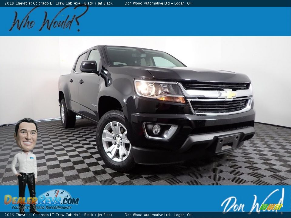 2019 Chevrolet Colorado LT Crew Cab 4x4 Black / Jet Black Photo #1