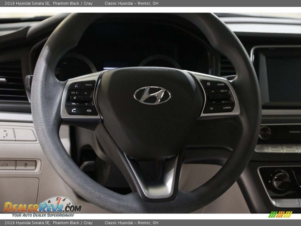 2019 Hyundai Sonata SE Phantom Black / Gray Photo #7