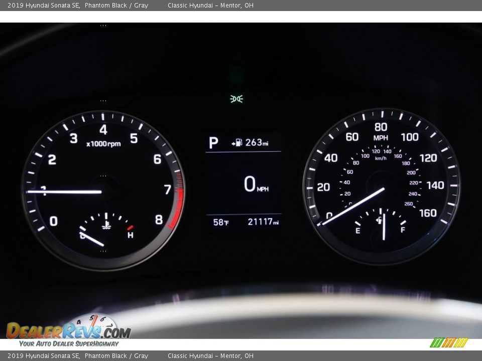 2019 Hyundai Sonata SE Phantom Black / Gray Photo #8