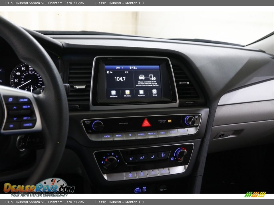 2019 Hyundai Sonata SE Phantom Black / Gray Photo #9