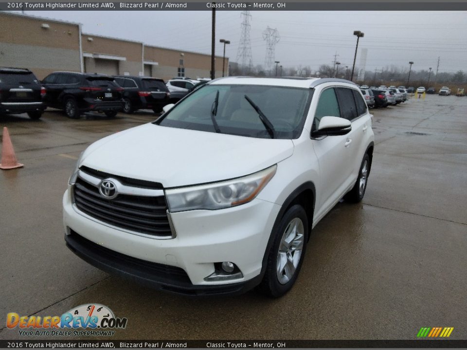 2016 Toyota Highlander Limited AWD Blizzard Pearl / Almond Photo #1
