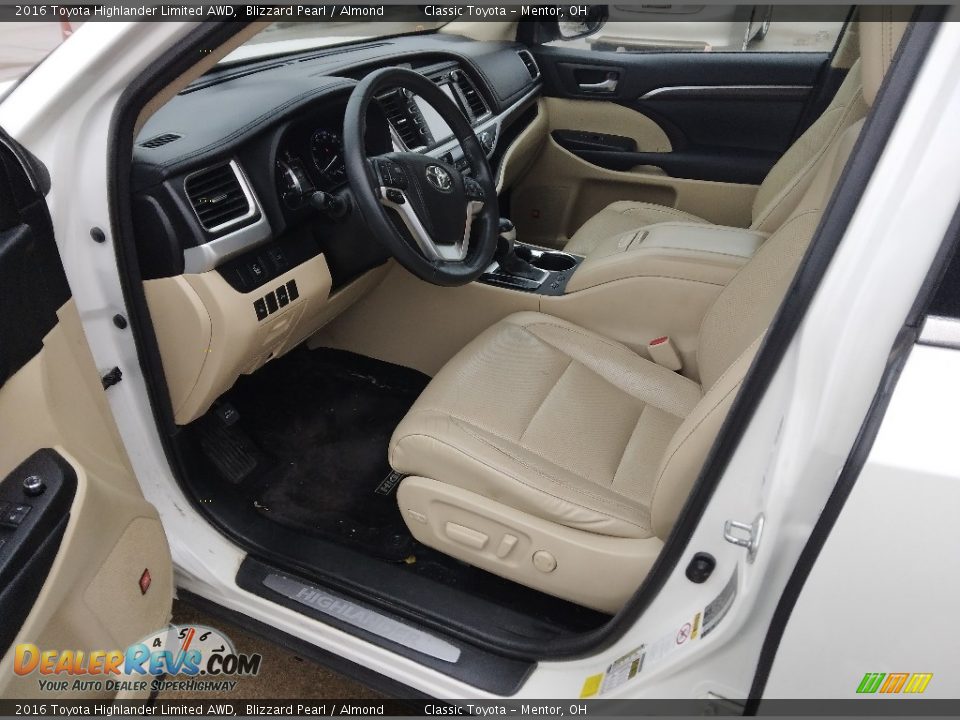 2016 Toyota Highlander Limited AWD Blizzard Pearl / Almond Photo #3