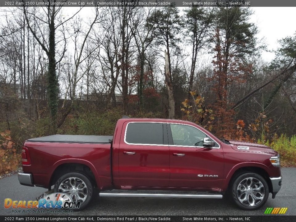 Delmonico Red Pearl 2022 Ram 1500 Limited Longhorn Crew Cab 4x4 Photo #5