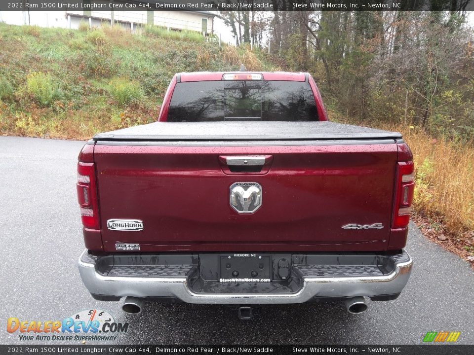 2022 Ram 1500 Limited Longhorn Crew Cab 4x4 Delmonico Red Pearl / Black/New Saddle Photo #7