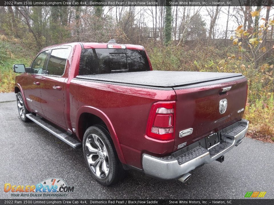 2022 Ram 1500 Limited Longhorn Crew Cab 4x4 Delmonico Red Pearl / Black/New Saddle Photo #10