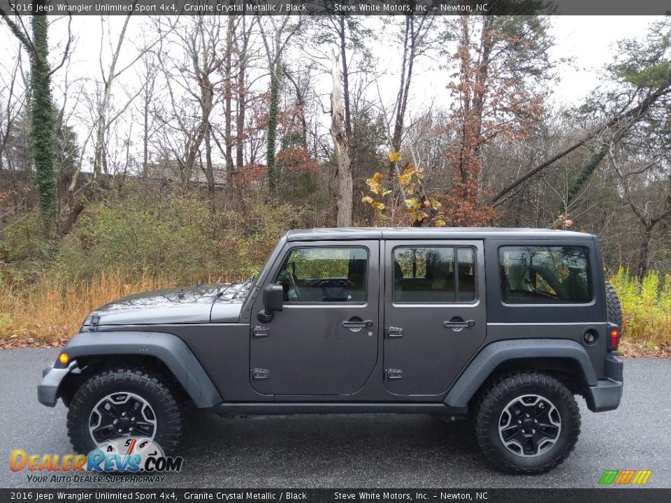 2016 Jeep Wrangler Unlimited Sport 4x4 Granite Crystal Metallic / Black Photo #1