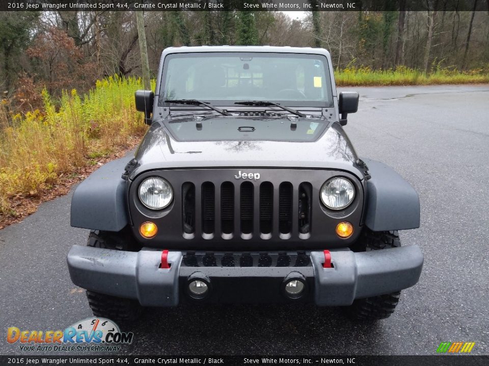 2016 Jeep Wrangler Unlimited Sport 4x4 Granite Crystal Metallic / Black Photo #3