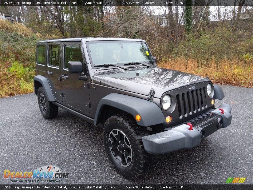 2016 Jeep Wrangler Unlimited Sport 4x4 Granite Crystal Metallic / Black Photo #4