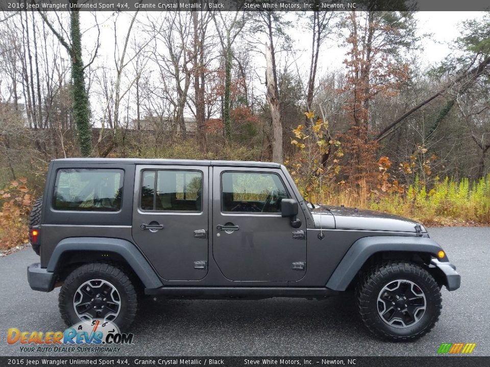 2016 Jeep Wrangler Unlimited Sport 4x4 Granite Crystal Metallic / Black Photo #5