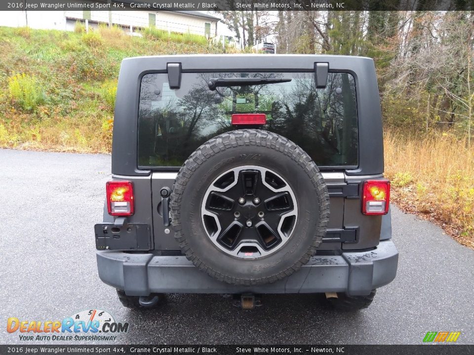 2016 Jeep Wrangler Unlimited Sport 4x4 Granite Crystal Metallic / Black Photo #7