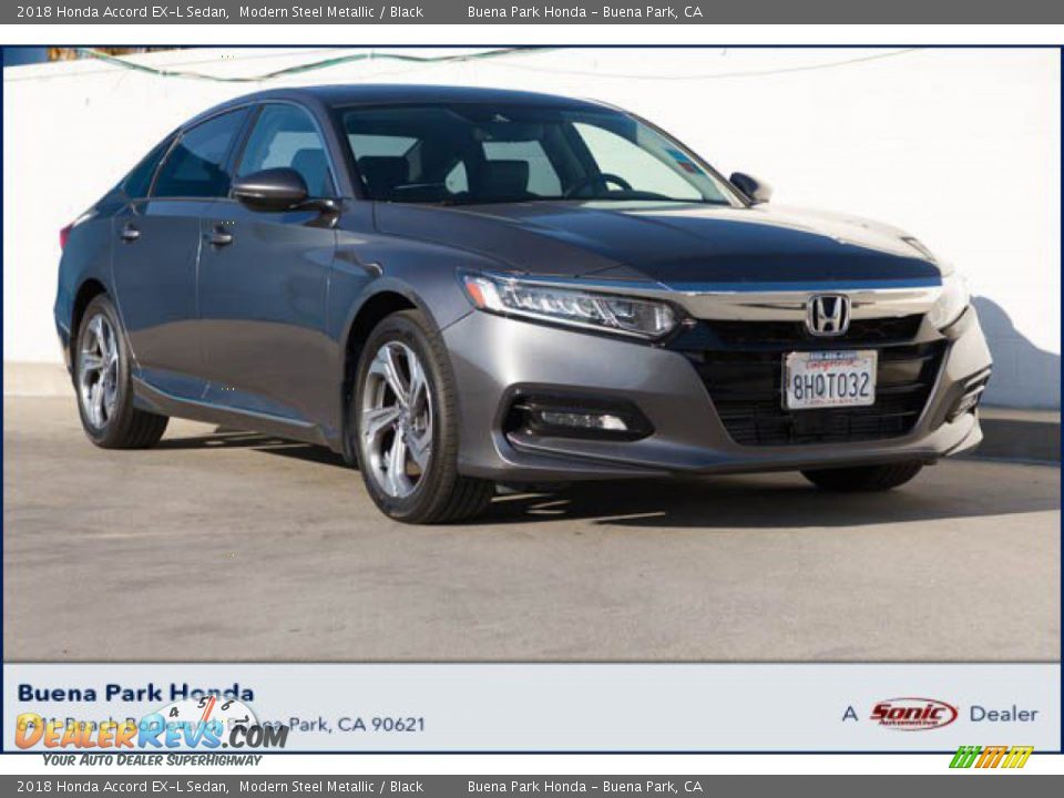 2018 Honda Accord EX-L Sedan Modern Steel Metallic / Black Photo #1
