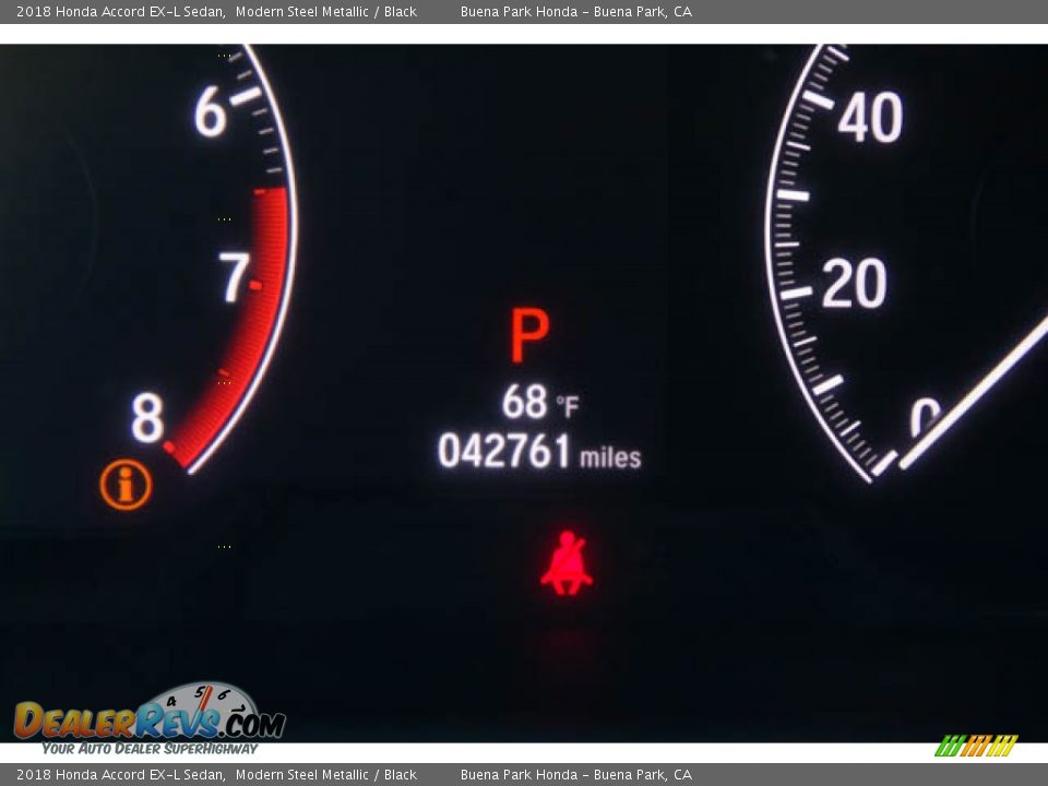 2018 Honda Accord EX-L Sedan Modern Steel Metallic / Black Photo #6