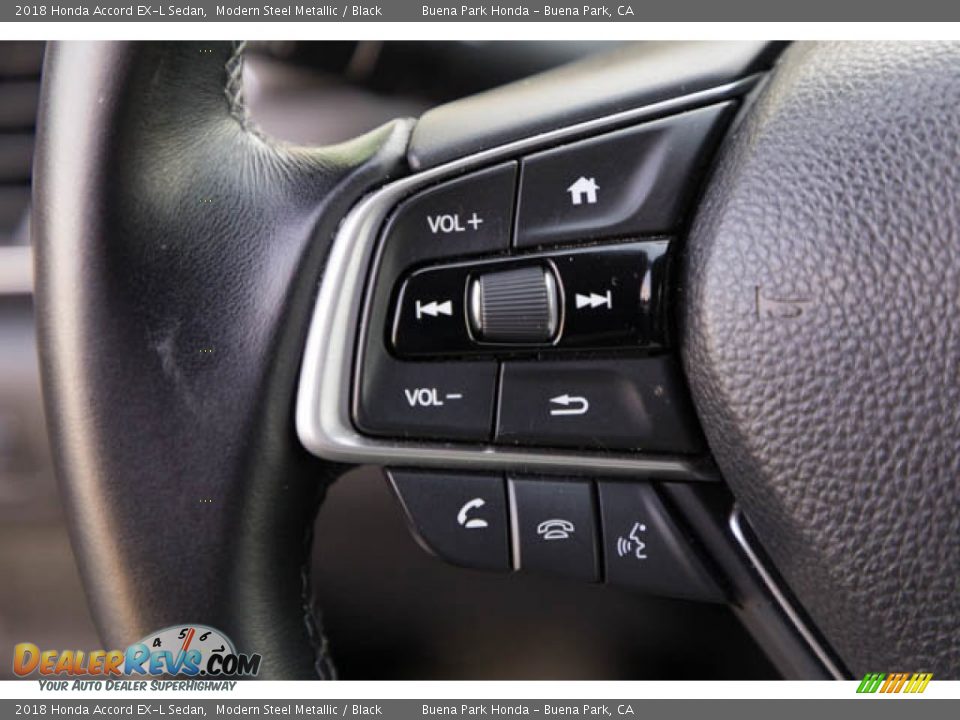 2018 Honda Accord EX-L Sedan Modern Steel Metallic / Black Photo #14