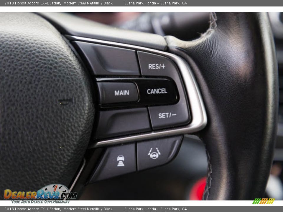 2018 Honda Accord EX-L Sedan Modern Steel Metallic / Black Photo #15