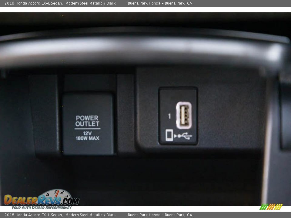 2018 Honda Accord EX-L Sedan Modern Steel Metallic / Black Photo #17
