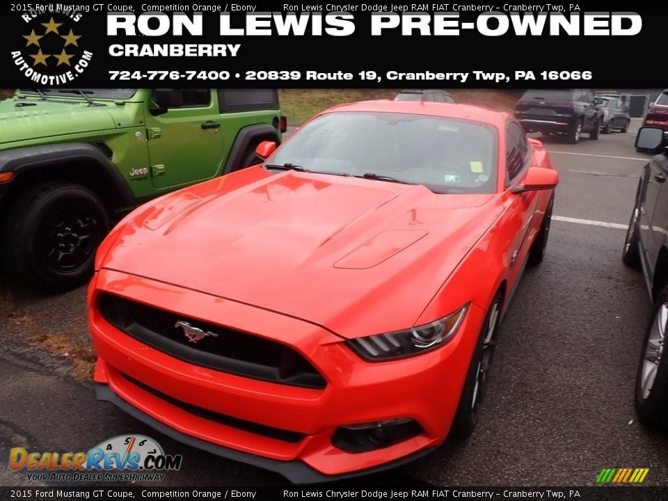 2015 Ford Mustang GT Coupe Competition Orange / Ebony Photo #1