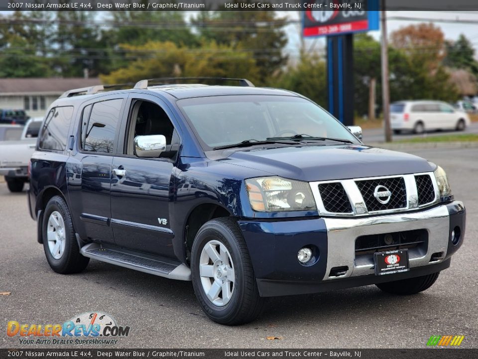 2007 Nissan Armada LE 4x4 Deep Water Blue / Graphite/Titanium Photo #2