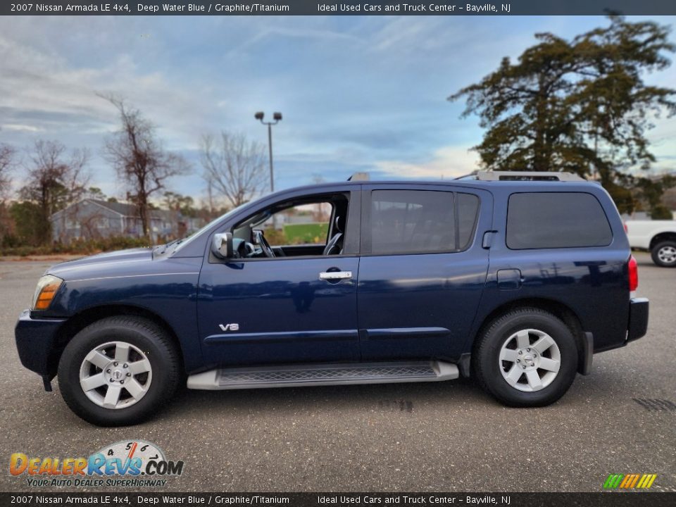 2007 Nissan Armada LE 4x4 Deep Water Blue / Graphite/Titanium Photo #4