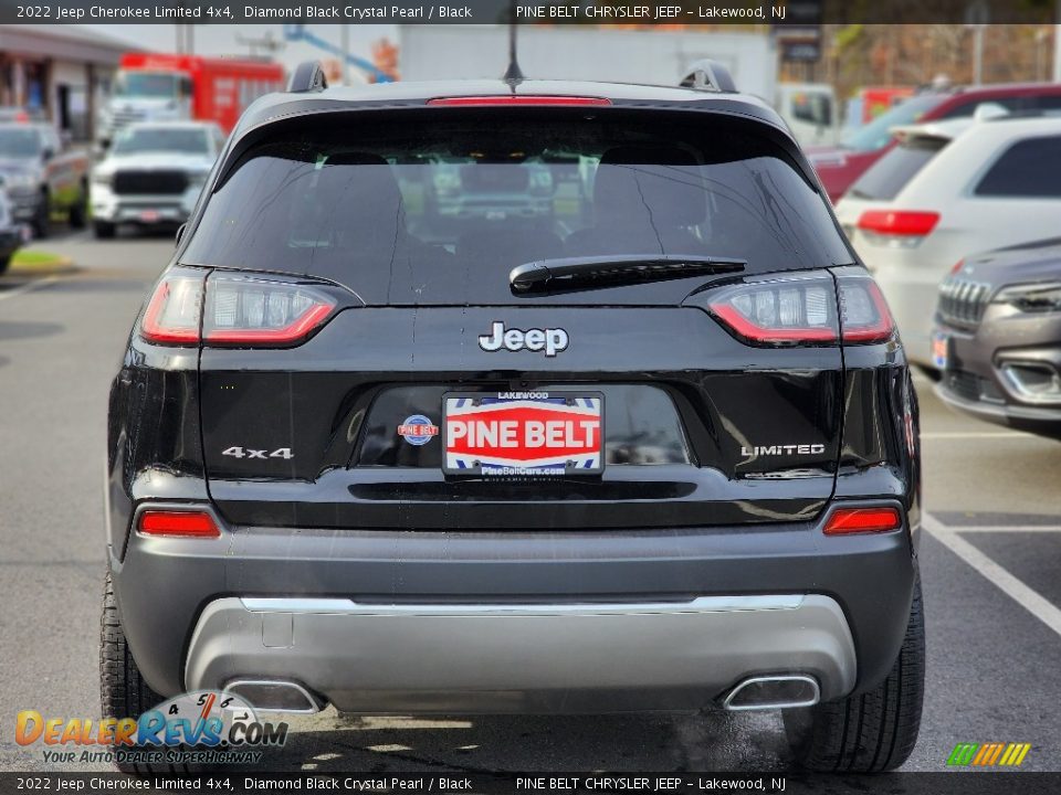 2022 Jeep Cherokee Limited 4x4 Diamond Black Crystal Pearl / Black Photo #6