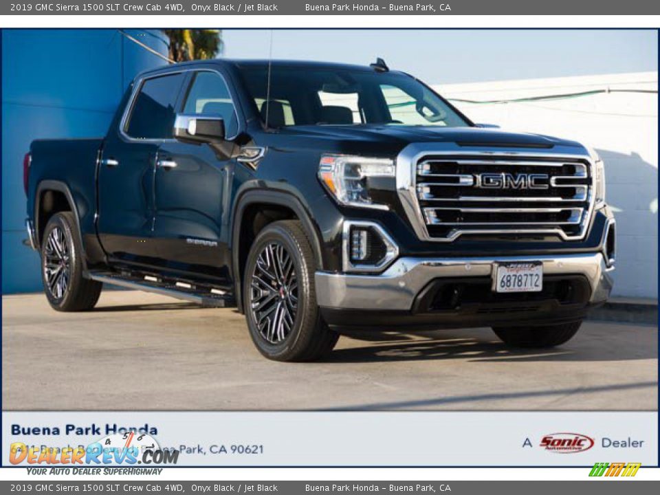 2019 GMC Sierra 1500 SLT Crew Cab 4WD Onyx Black / Jet Black Photo #1